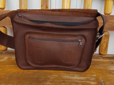 Mail bag large medium brown